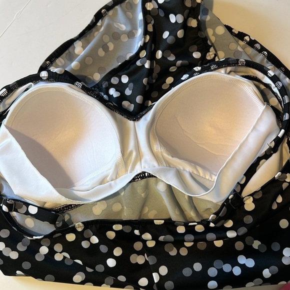 Trimshaper Womens Polka Dot One Piece Swimsuit Size 18W - Picture 10 of 13